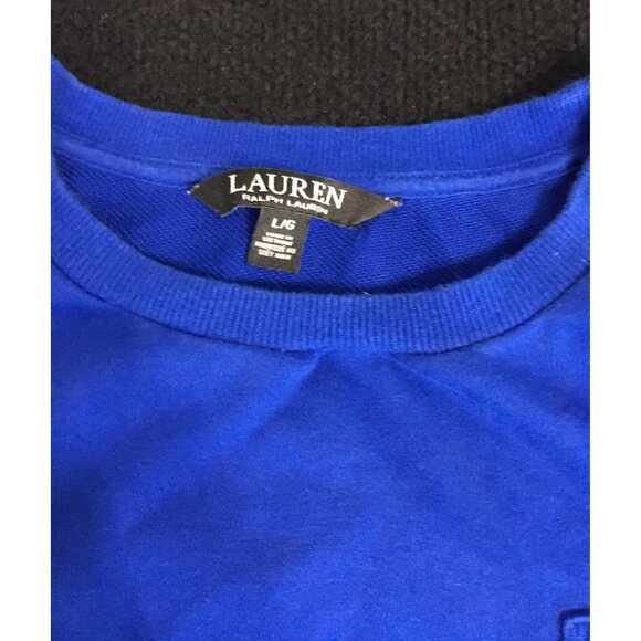Lauren Ralph Lauren‎ Blue Short Sleeve Shirt With Pocket Size LG - Picture 2 of 8